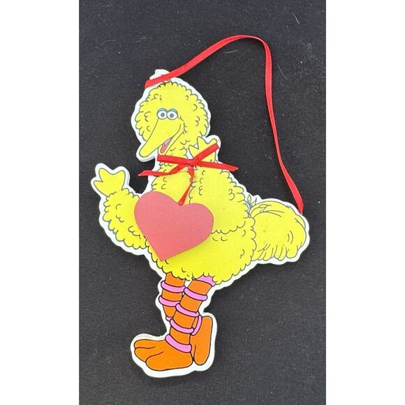 Sesame Street Wooden Big Bird Jim Henson Christmas Ornament 6.5" -LO2 - Picture 1 of 6